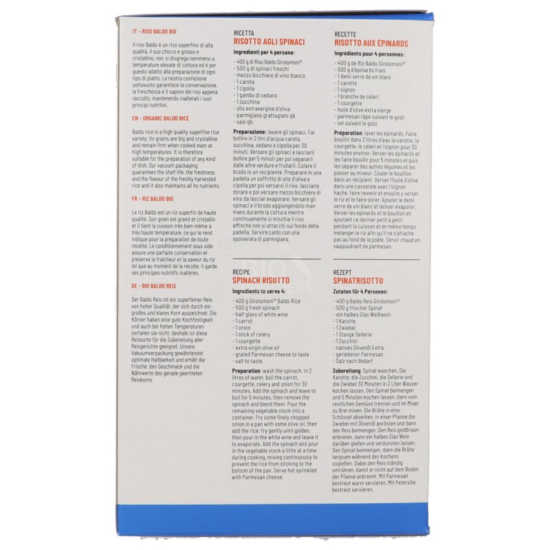 Riso Bianco varietà Baldo biologico