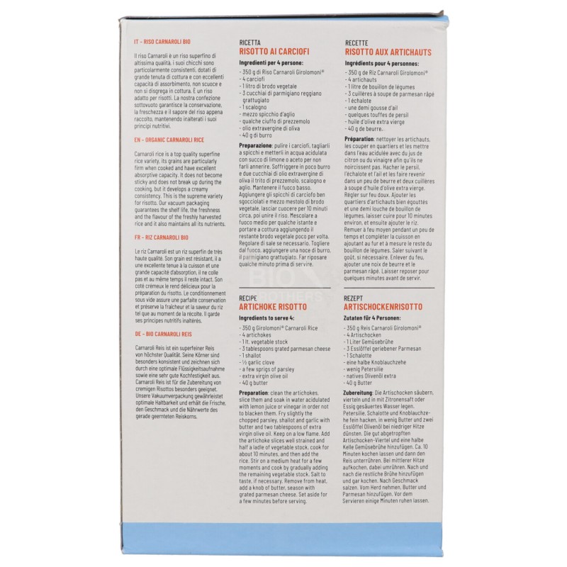 Riso Bianco varietà Carnaroli Biologico