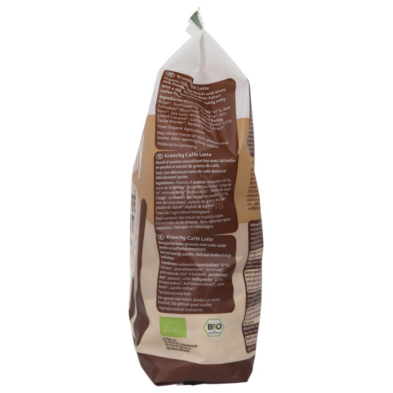 KRUNCHY GRANOLA CAFFE'-LATTE BIO 500G
