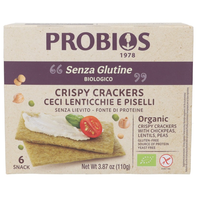 Crispy crackers ceci lenticchie piselli senza glutine