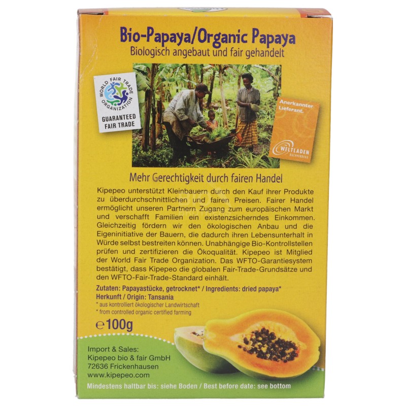 PAPAYA SECCA A FETTE BIO 100G KIPEPEO