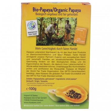 PAPAYA SECCA A FETTE BIO 100G KIPEPEO PAPAYA SECCA A FETTE BIO 100G KIPEPEO