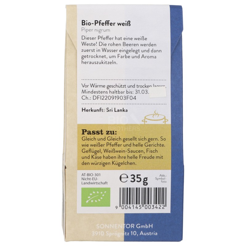 Pepe bianco in grani