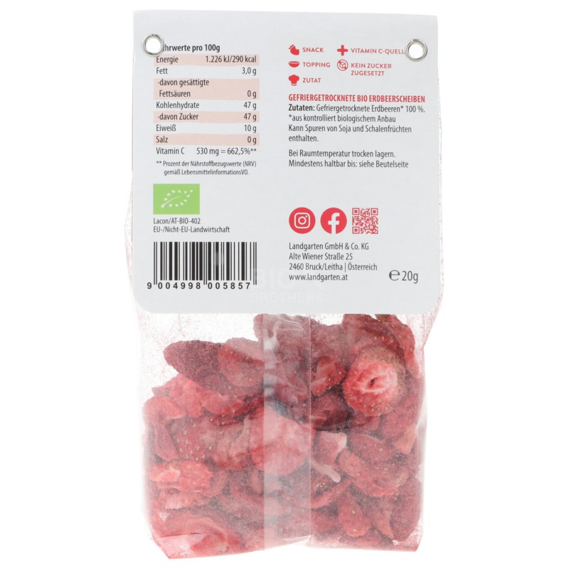 FRAGOLE LIOFILIZZATE BIOLOGICHE 20G LANDG.