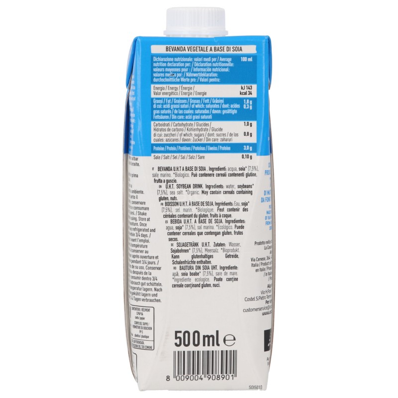Bevanda di Soia con Calcio naturale Bio