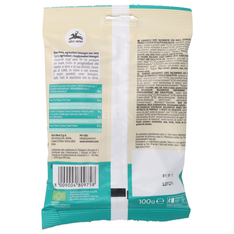 Caramelle Balsamiche Biologiche con Miele & Eucalipto