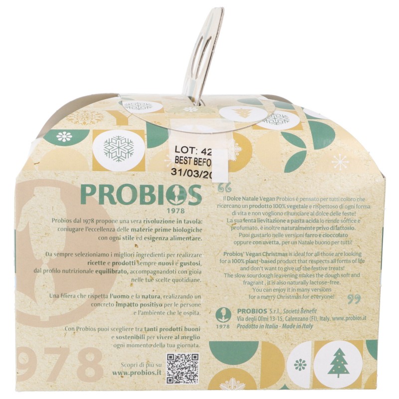 DOLCE NATALE BIO VEGAN DI FARRO CON CIOCC.300G