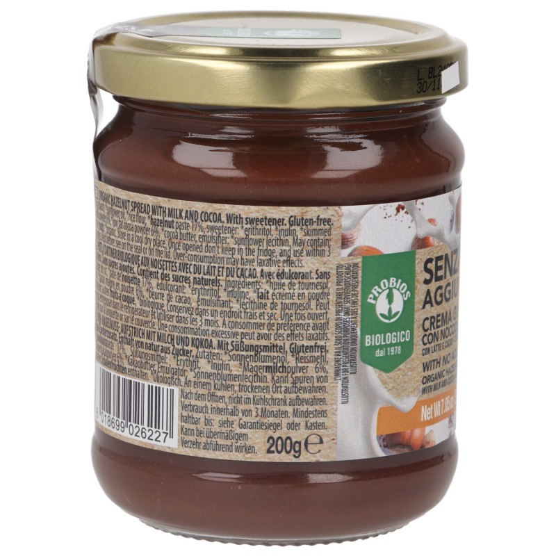 CREMA GIANDUIA S/ZUCCHERI BIO200GR