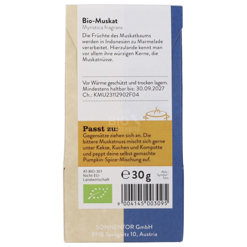 Noce moscata macinata bio
