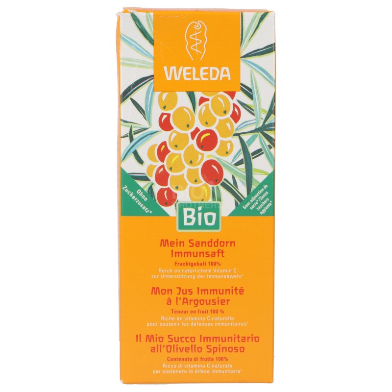 Succo Immunitario all'Olivello Spinoso biologico senza zucchero aggiunto