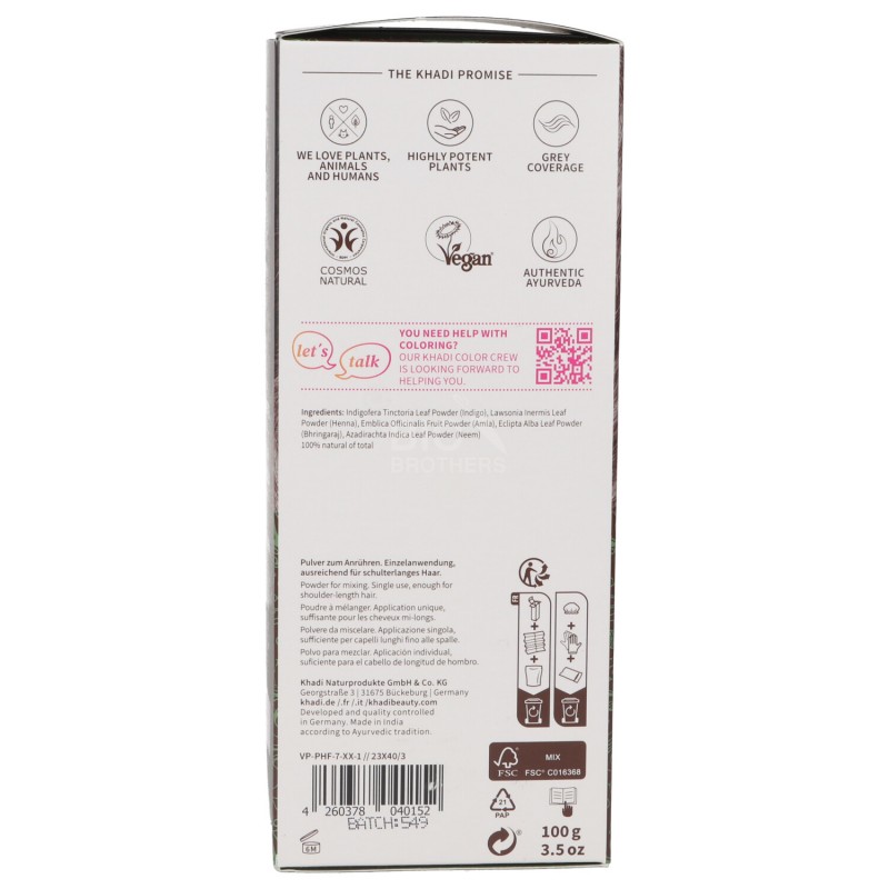 TINTA NAT. CASTANO NOCCIOLA 100GR