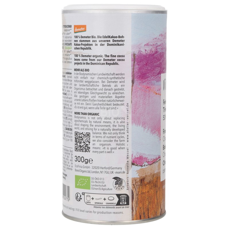 Cioccolato da bere 55% cacao demeter in scagliette