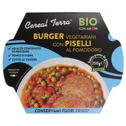BURGER VEGET.PISELLI POMODORO BIO 250GR
