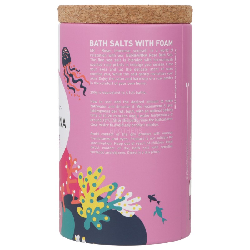 SALI DA BAGNO ALLA ROSA CON SCHIUMA 300G B&A