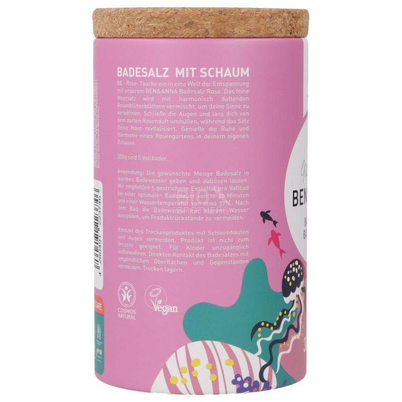 SALI DA BAGNO ALLA ROSA CON SCHIUMA 300G B&A