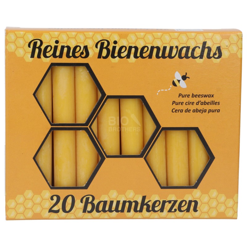 CANDELINE PURA CERA D'API LUNGHE 20PZ KERZENFARM