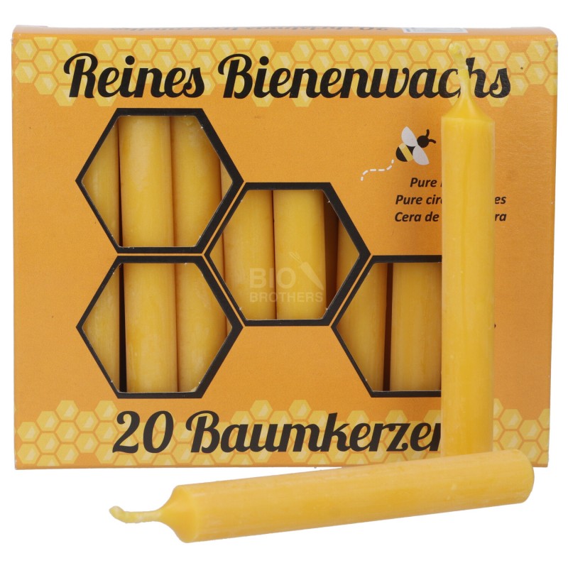 CANDELINE PURA CERA D'API LUNGHE 20PZ KERZENFARM