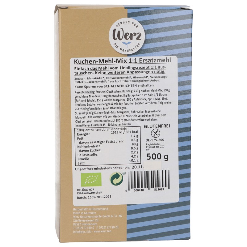 FARINA PER DOLCI SENZA GLUTINE MIX BIO 500G