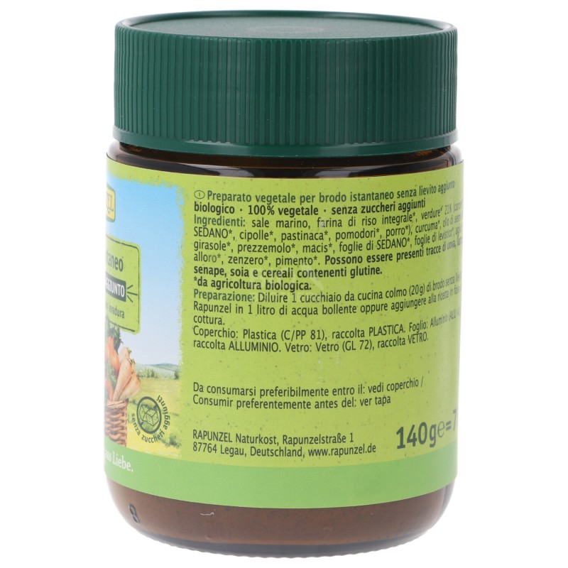 Brodo istantaneo vegetale Biologico senza lievito aggiunto