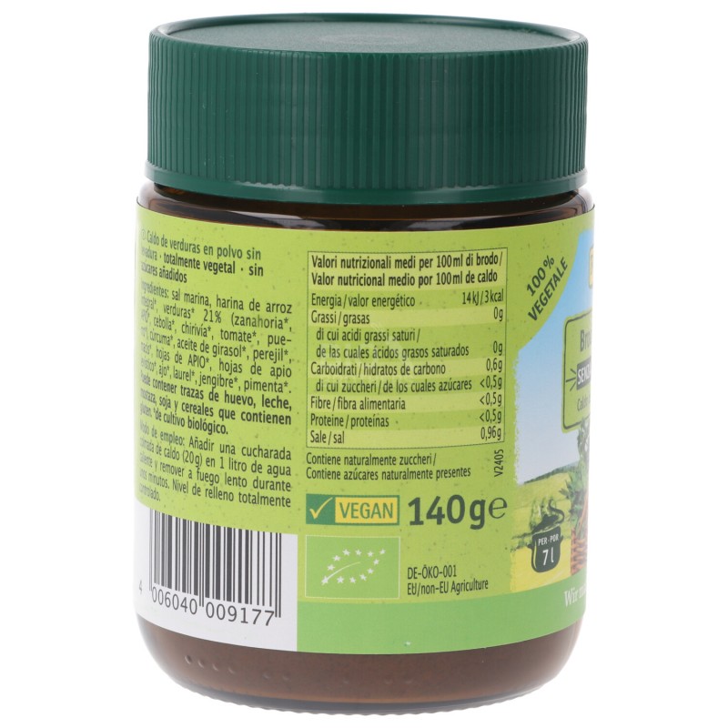 Brodo istantaneo vegetale Biologico senza lievito aggiunto
