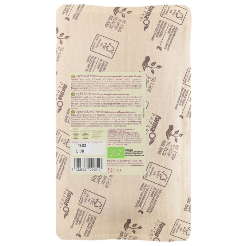 Vegaffettato capriccio di Bresaola Bio