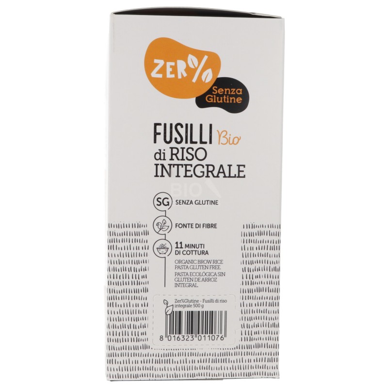 Fusilli pasta di riso integrale Bio Zero%Glutine