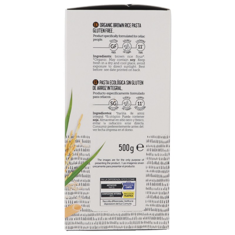 Penne di Riso integrale Senza Glutine biologiche