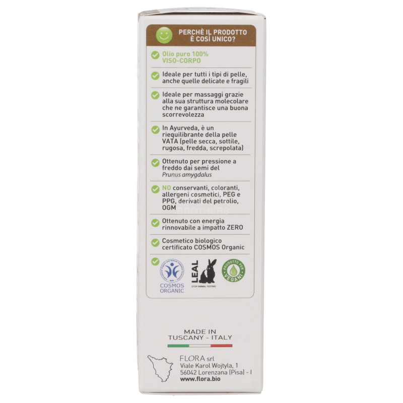 Olio mandorla Bio per uso alimentare confezione piccola