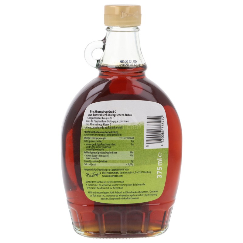 Sciroppo d'acero bio grado C