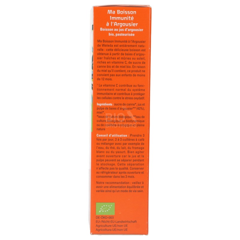 La Mia Bevanda Immunitaria all'Olivello Spinoso Bio dolcificata