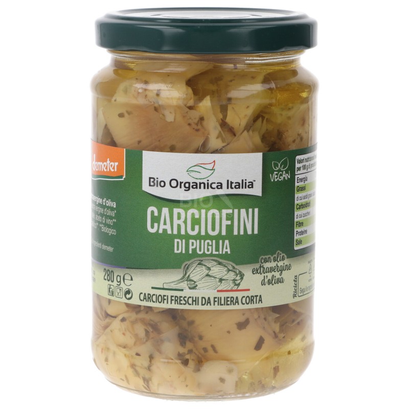 Carciofini in olio biologici