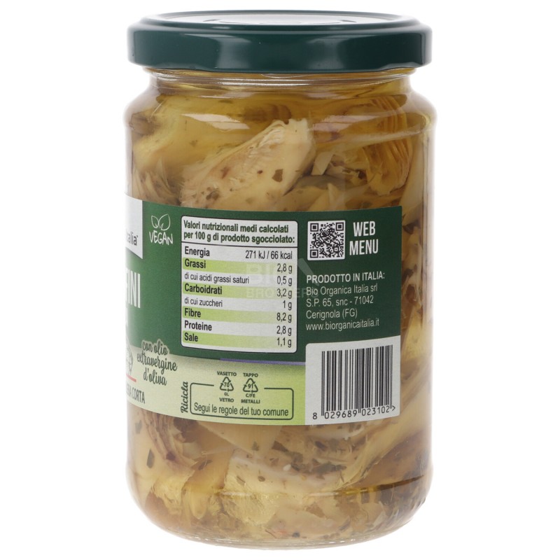 Carciofini in olio biologici