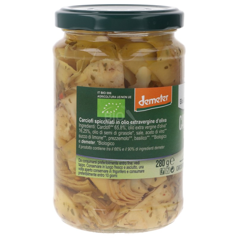 Carciofini in olio biologici