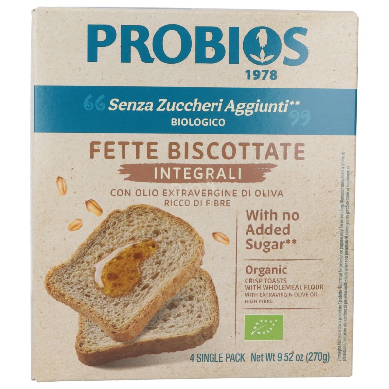 Fette biscottate Biologiche con farina integrale