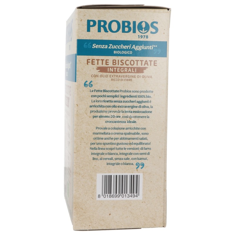 Fette biscottate Biologiche con farina integrale