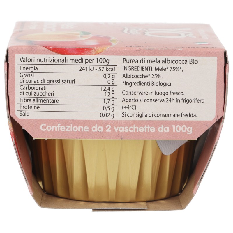 Polpa mela e albicocca bio