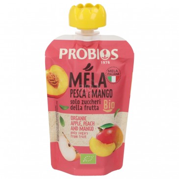 Polpa di Mela Pesca e Mango da bere per bambini biologica doypak