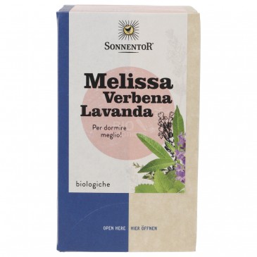 TISANA MELISSA VERBENA LAVANDA BIO FILTRI SNN TISANA MELISSA VERBENA LAVANDA BIO FILTRI SNN