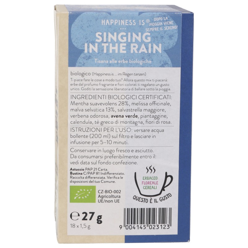 TISANA ERBE SINGING IN THE RAIN FILTRI BIO SNN