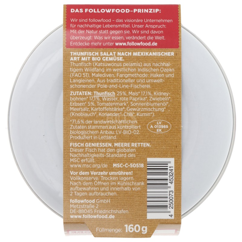 Insalata pronta tonno & fagioli gusto mexico Bio in vaschetta