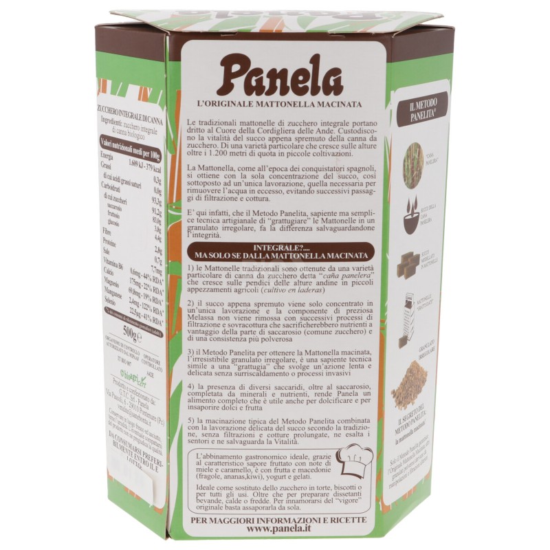 Zucchero integrale di canna Panela