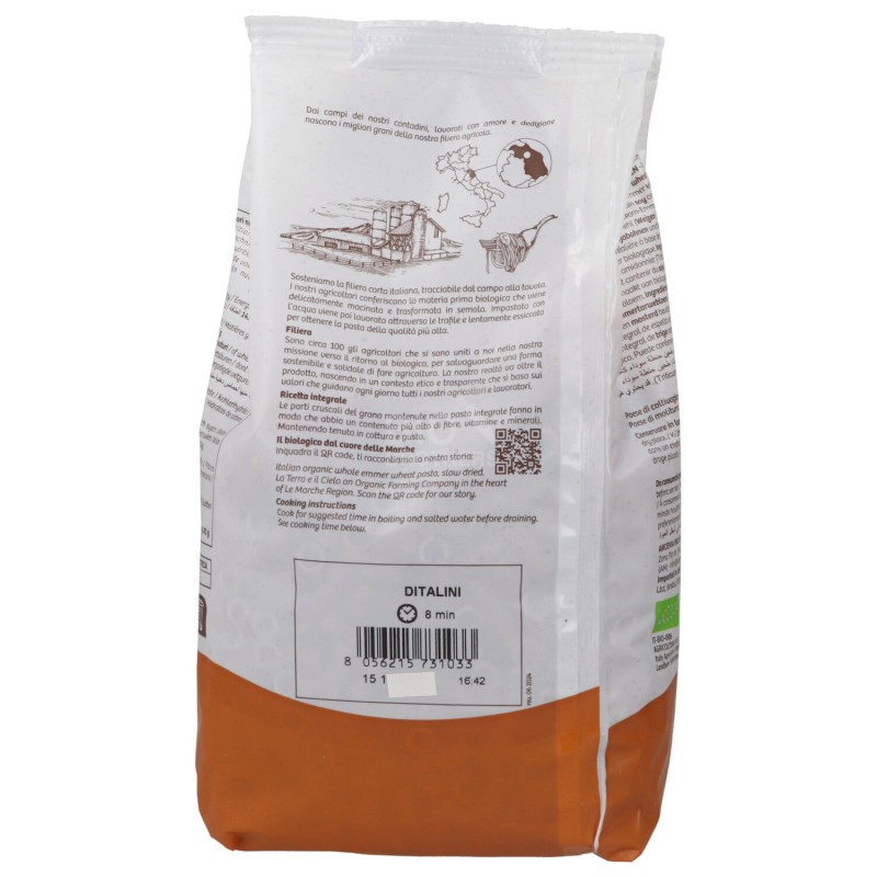 DITALINI FARRO INTEGR. 500GR