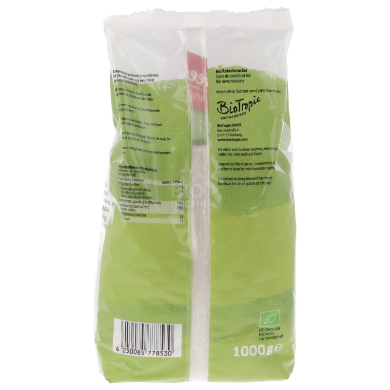 Zucchero grezzo di canna bio