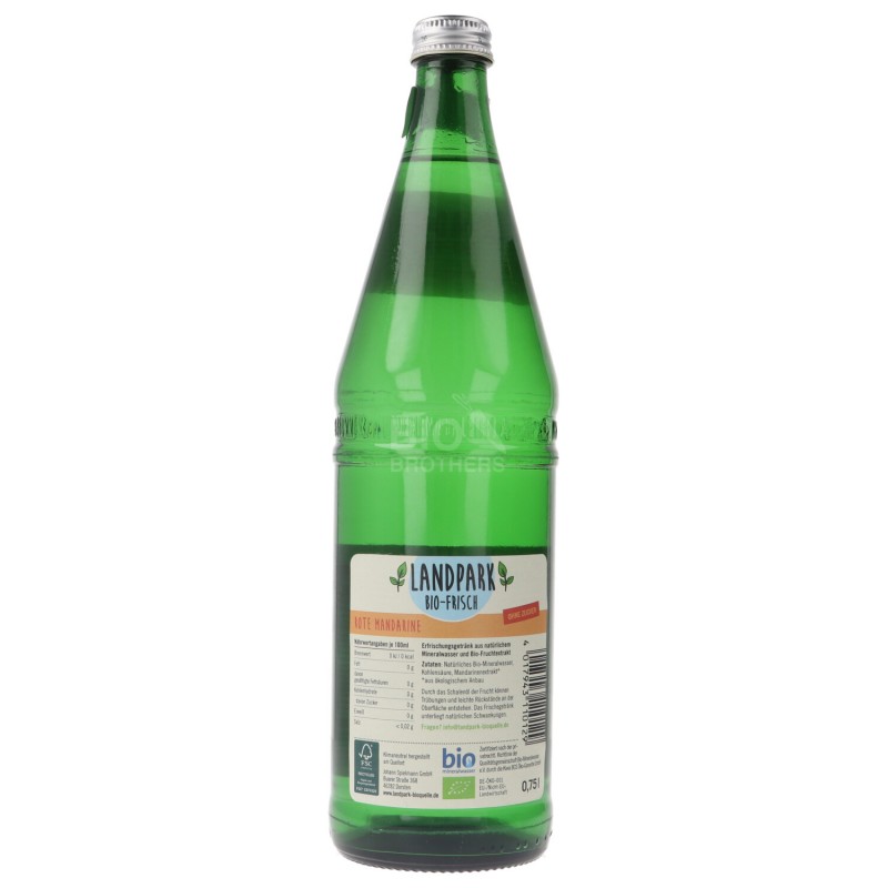 Acqua Minerale Frizzante Profumata al Mandarino Rosso Bio