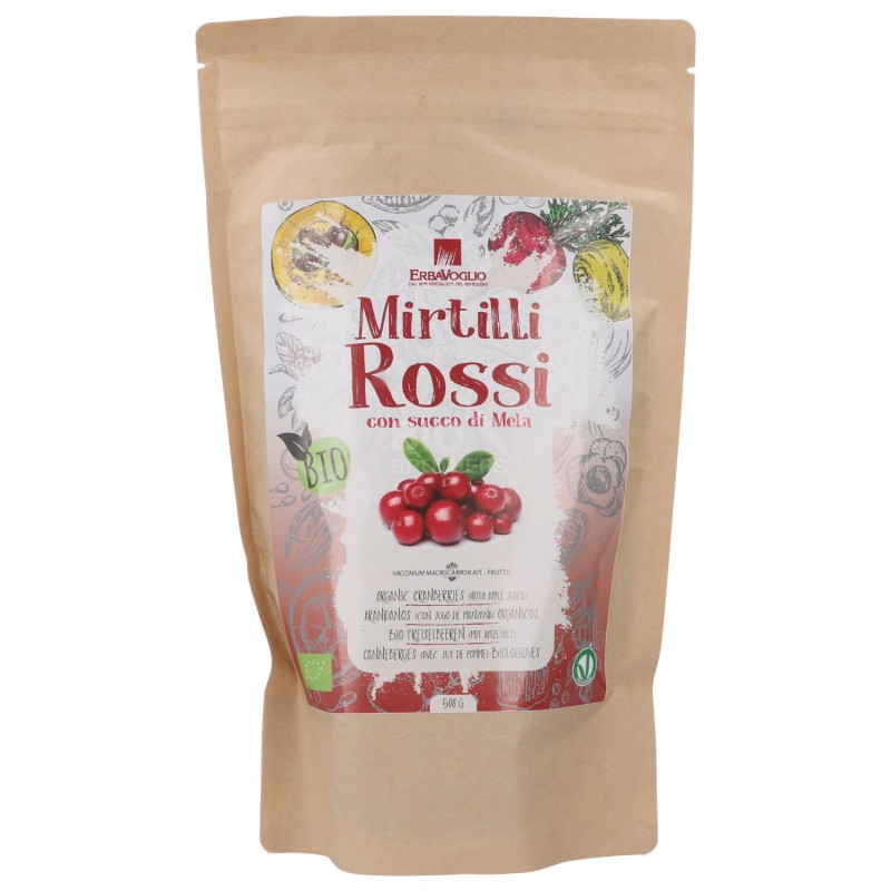 Mirtilli Rossi Cranberries biologici dolcificati con succo di mela