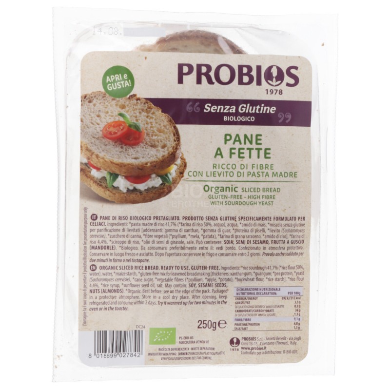 Pane Senza Glutine Biologico a Fette