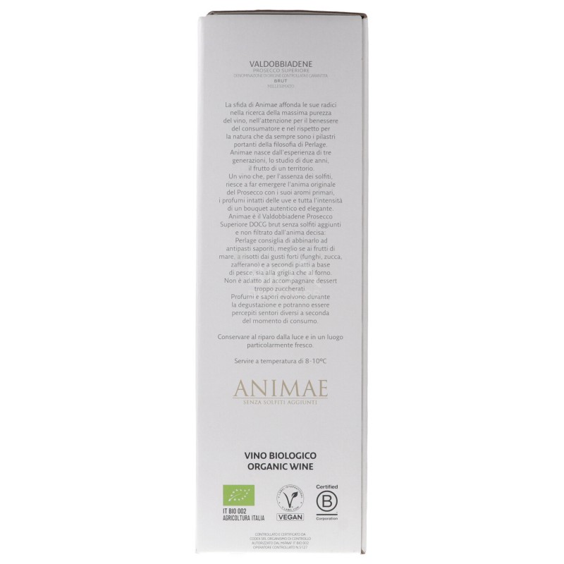 Prosecco Superiore Valdobbiadene DOCG Animae Senza Solfiti aggiunti Brut