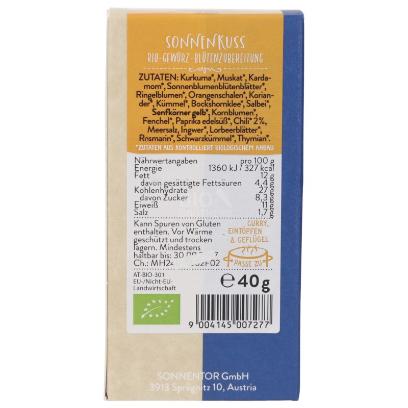 MIX ETNICO BACIO SOLARE BIO 40G SNN