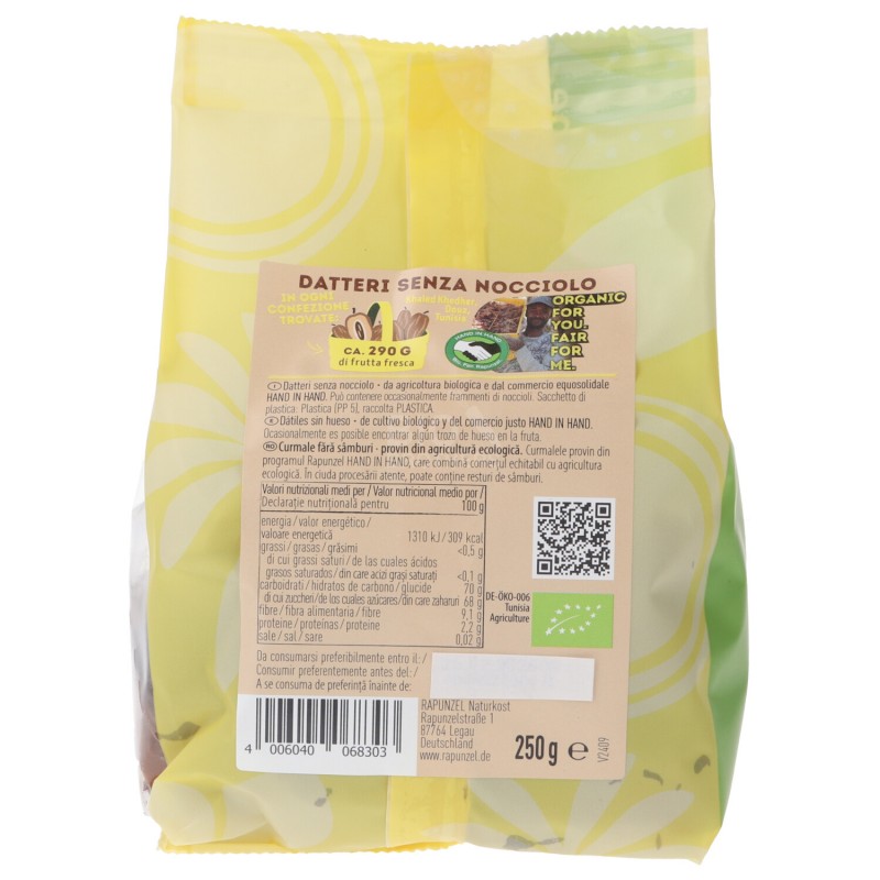 Datteri senza nocciolo Bio