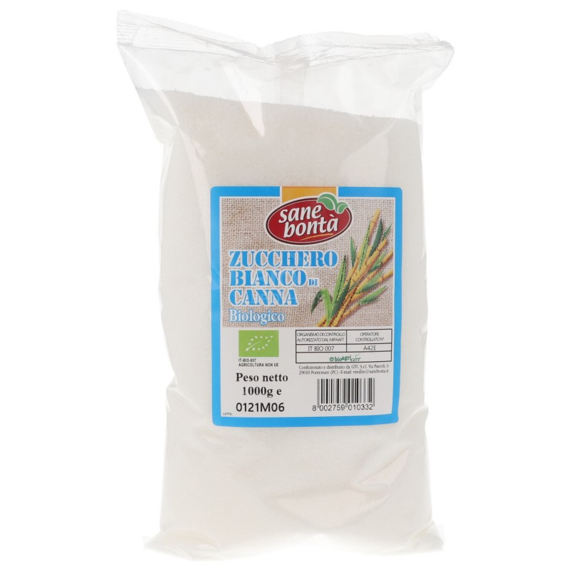 Zucchero bianco di canna bio